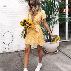 Princess Polly Yellow Floral Dress